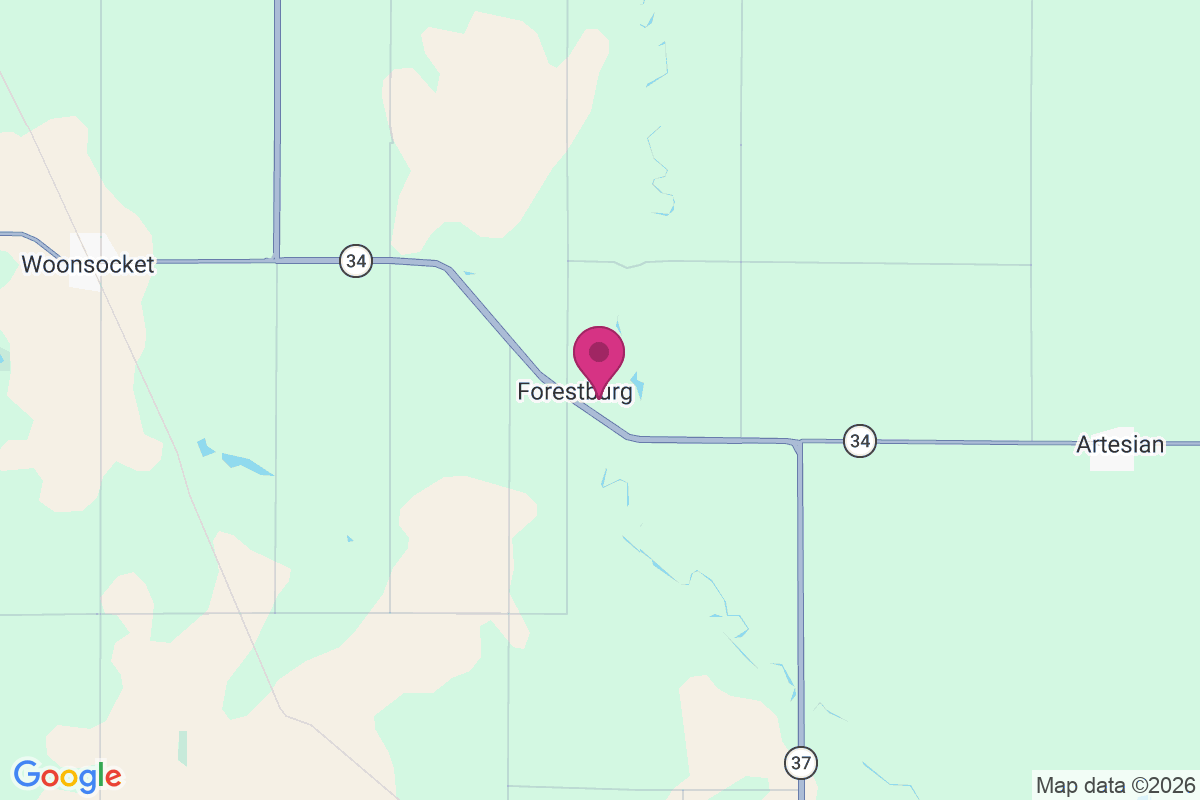 Forestburg map