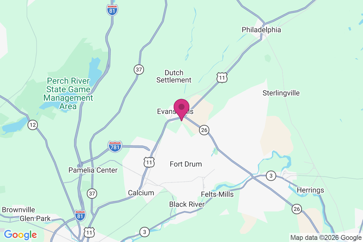 Evans Mills map