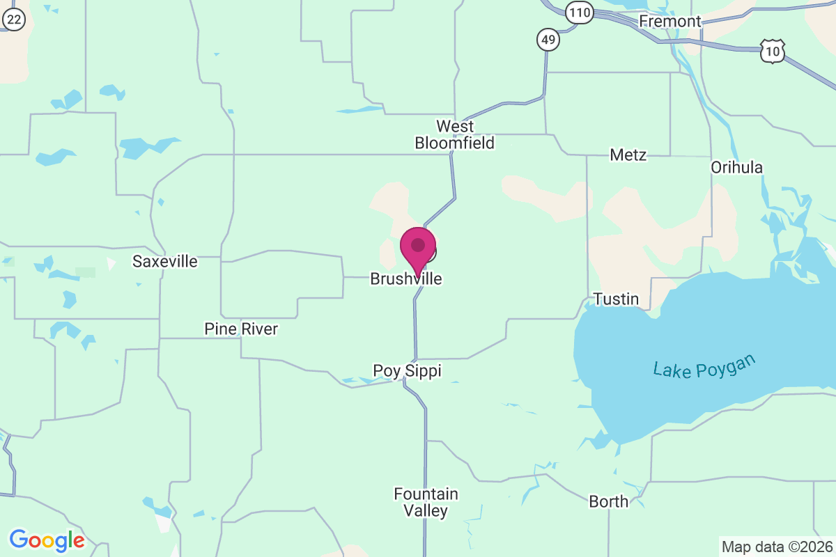 Brushville map