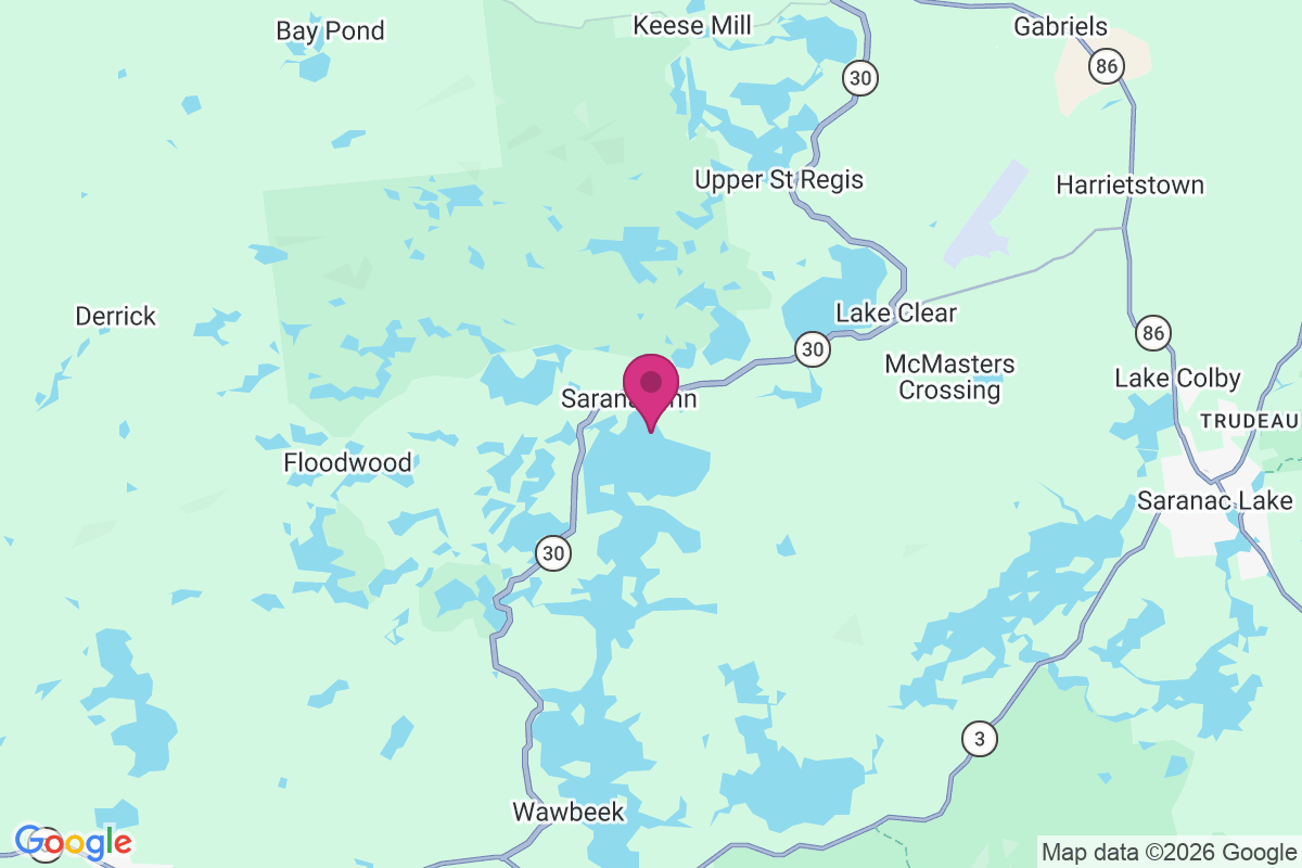 Saranac Inn map