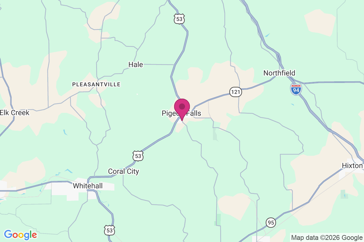 Pigeon Falls map