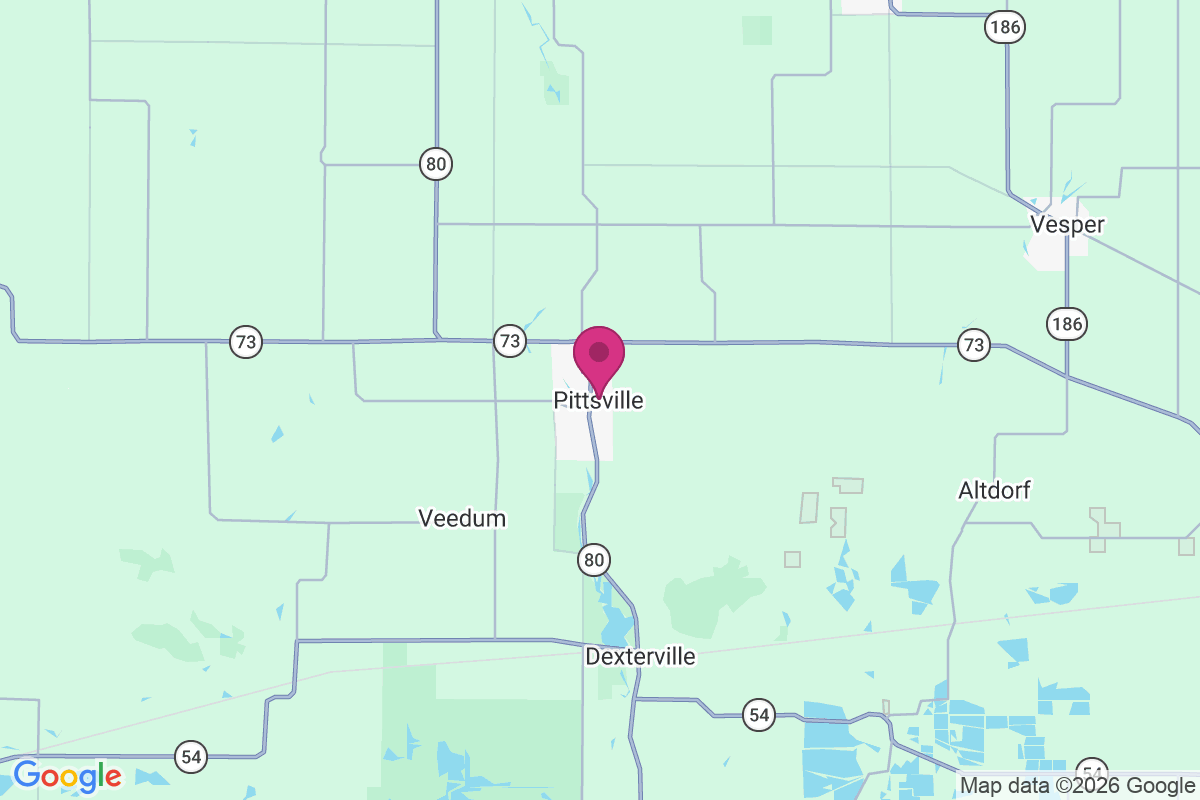 Pittsville map