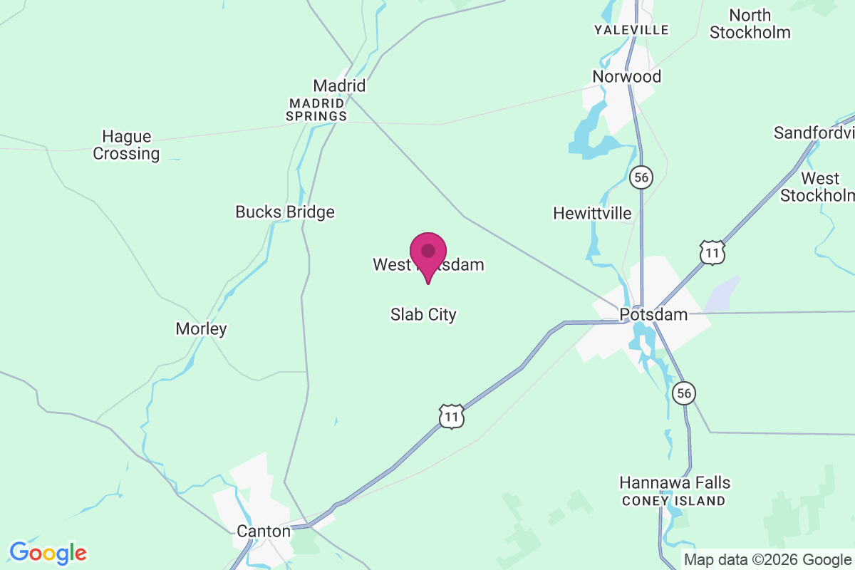 West Potsdam map