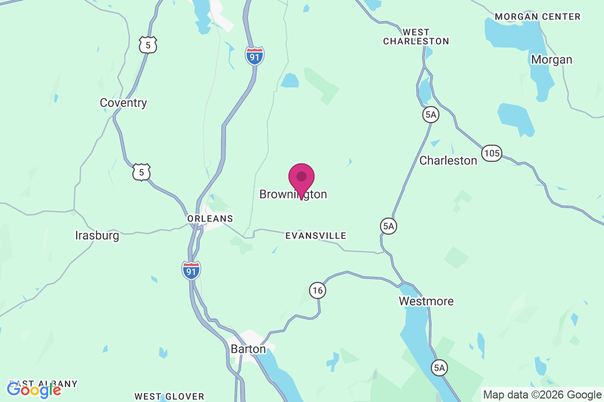 Brownington Center map