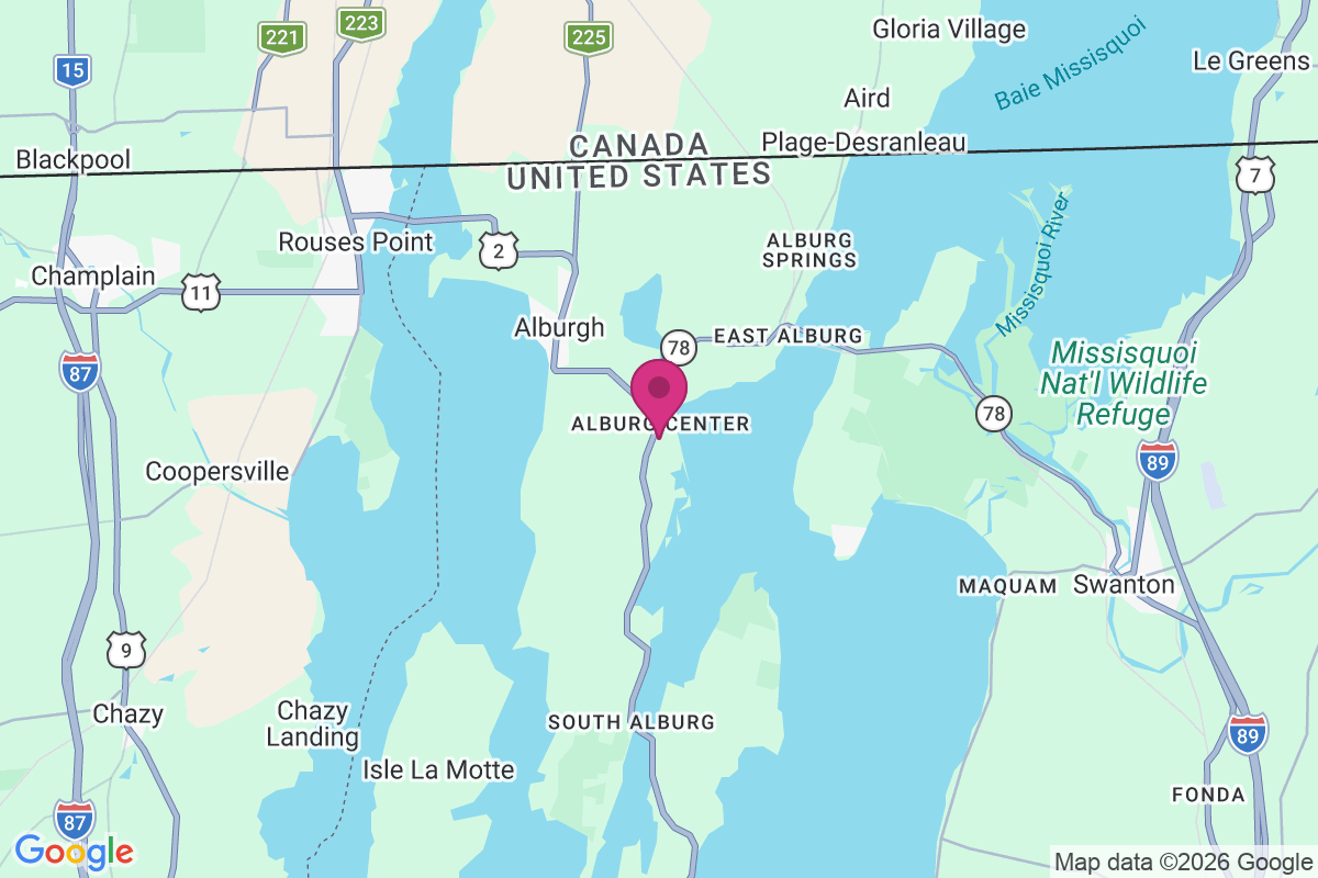 Alburg Center map