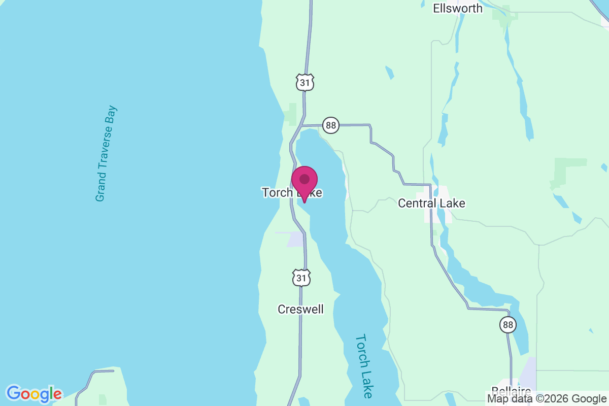 Torch Lake map