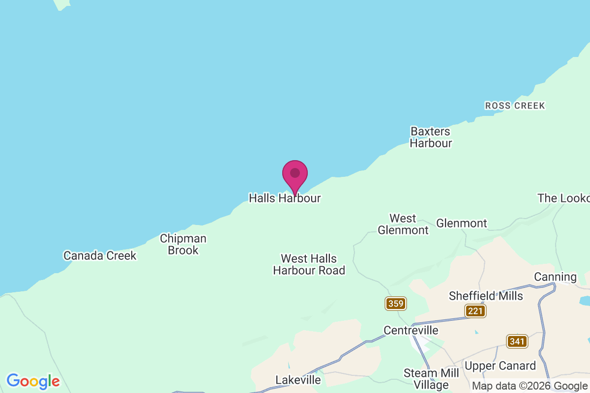 Halls Harbour map