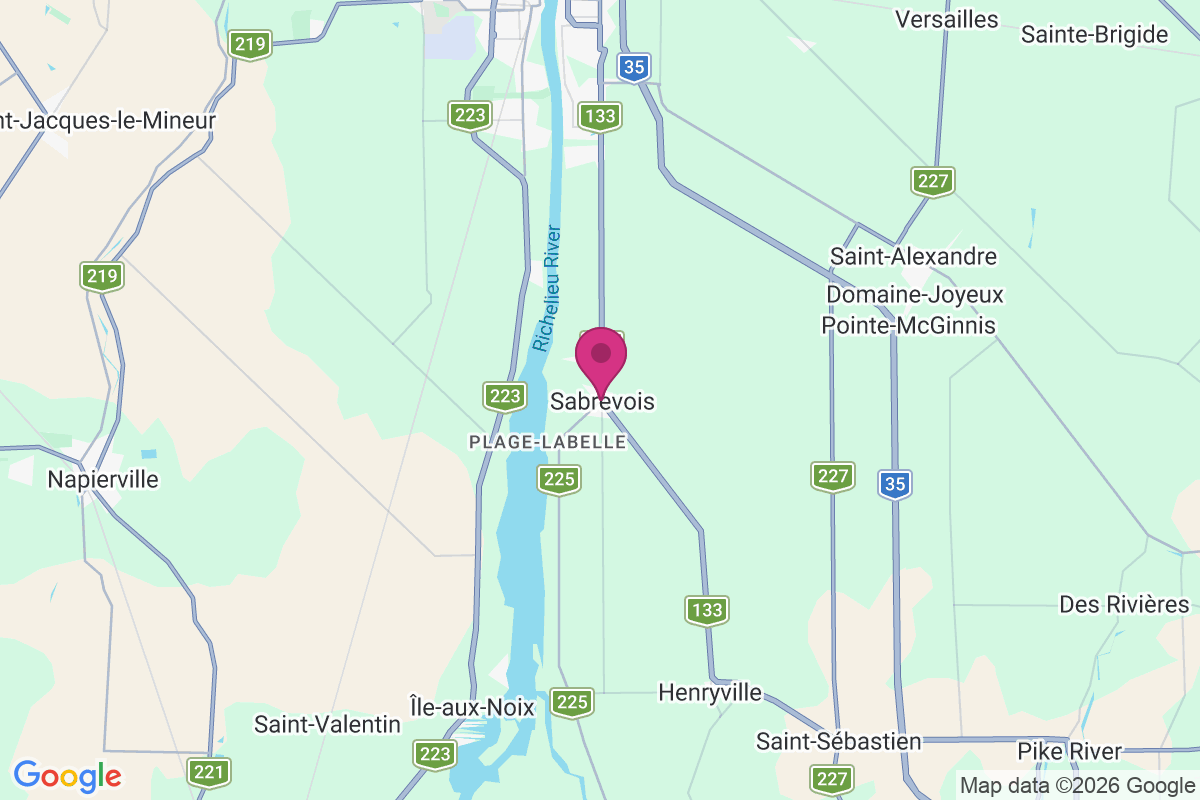 Sabrevois map