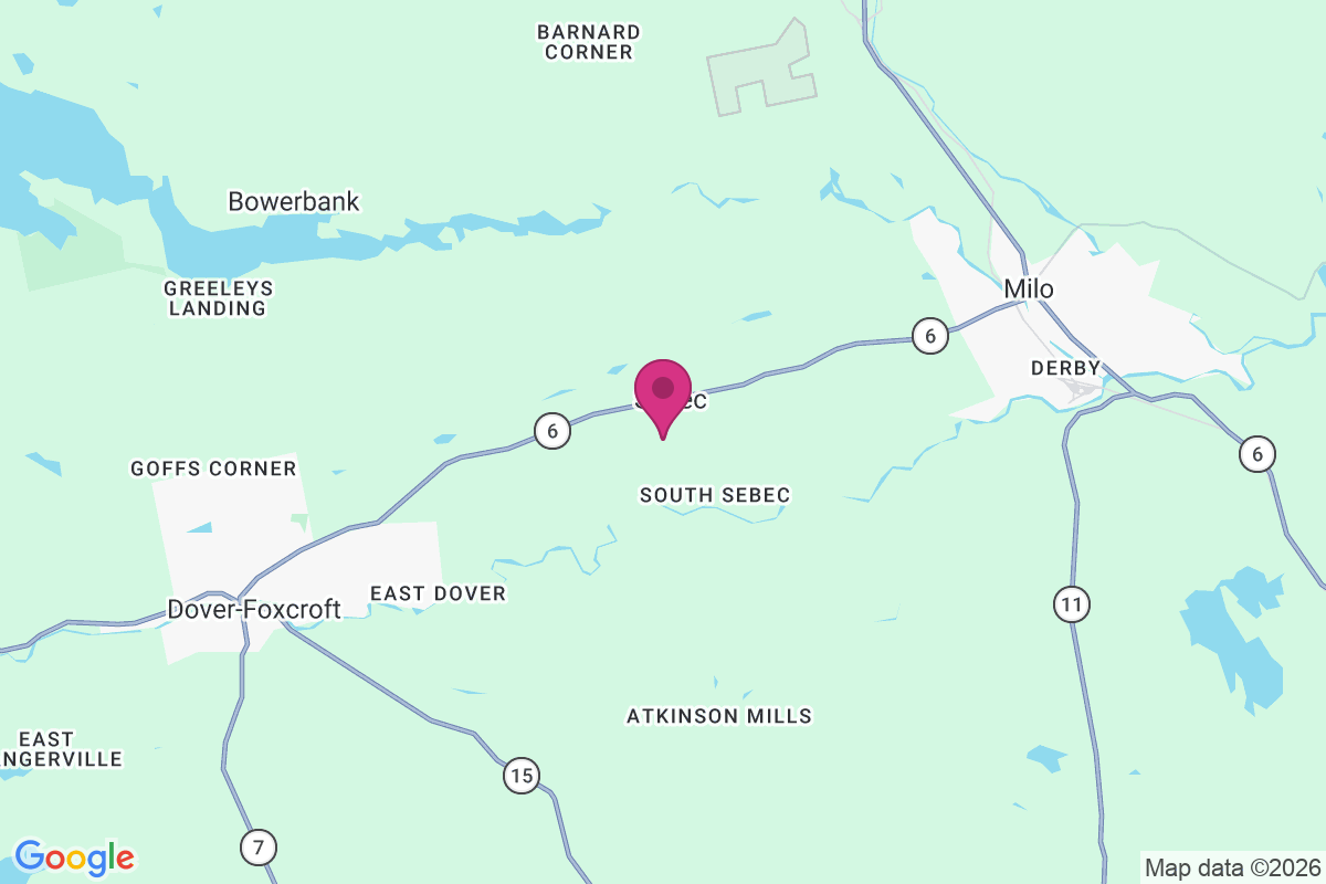 Sebec Corners map