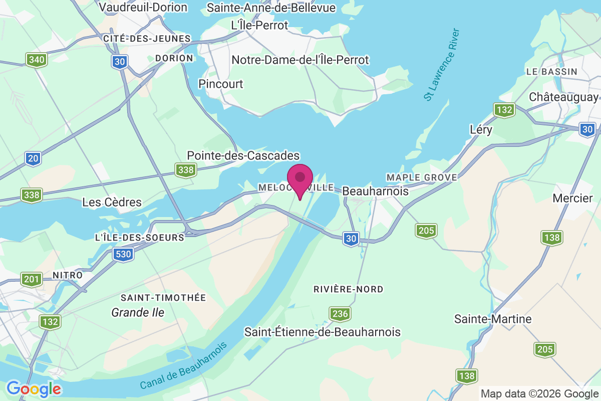Melocheville map