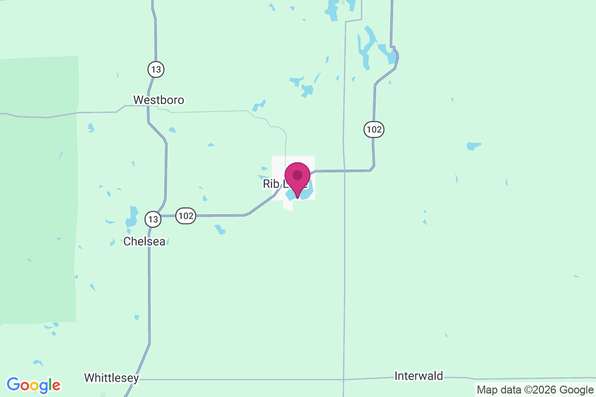 Rib Lake map