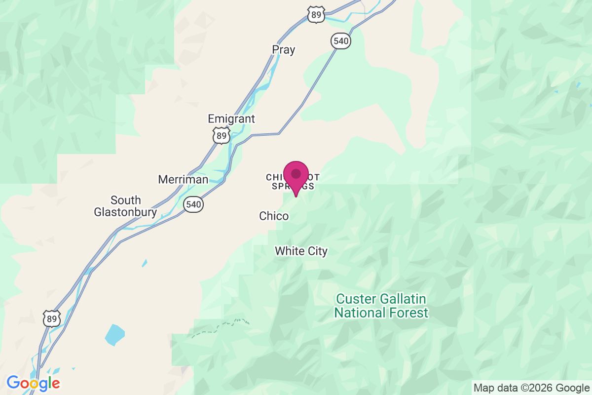 Chico Hot Springs map