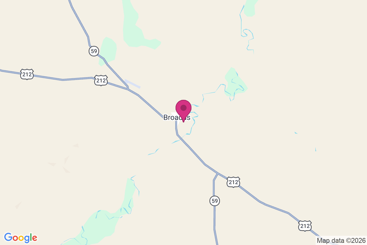 Broadus map