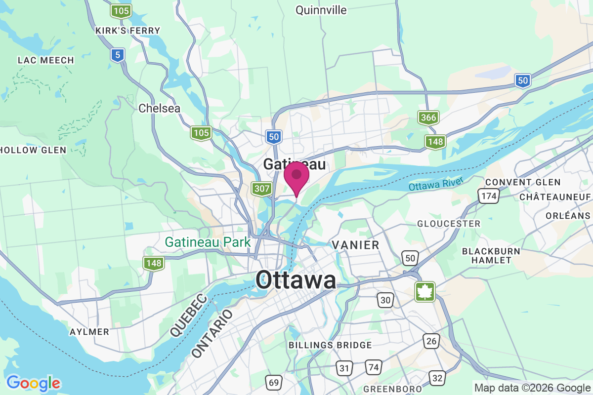 Pointe-Gatineau map