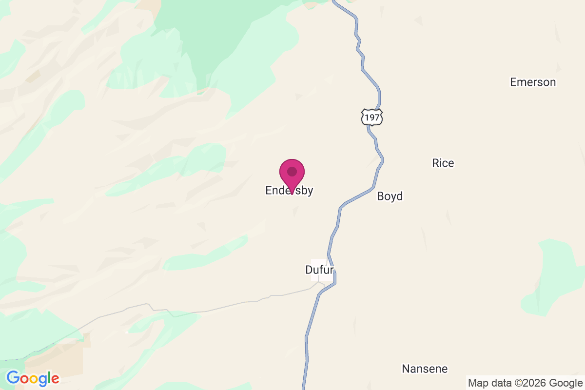 Endersby map