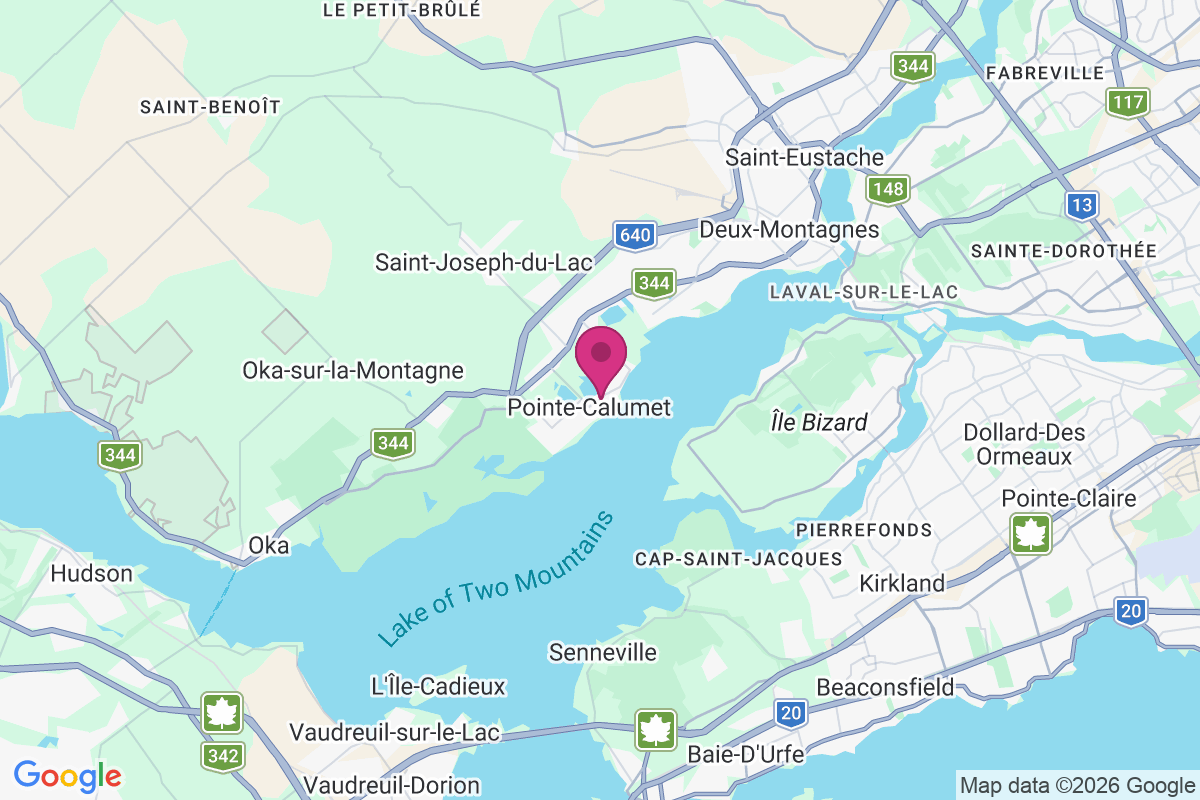 Pointe-Calumet map