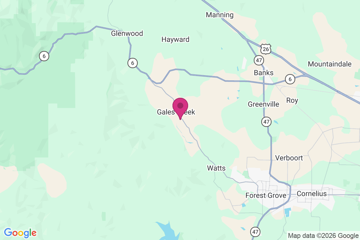 Gales Creek map