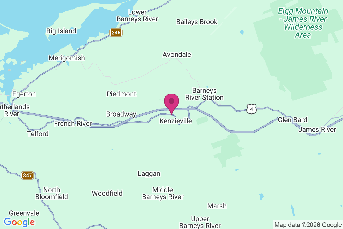 Kenzieville map