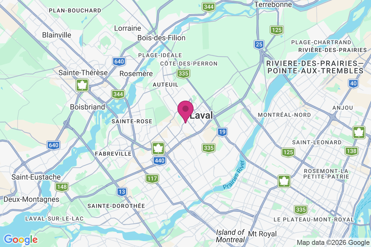 Saint Elzear de Laval map
