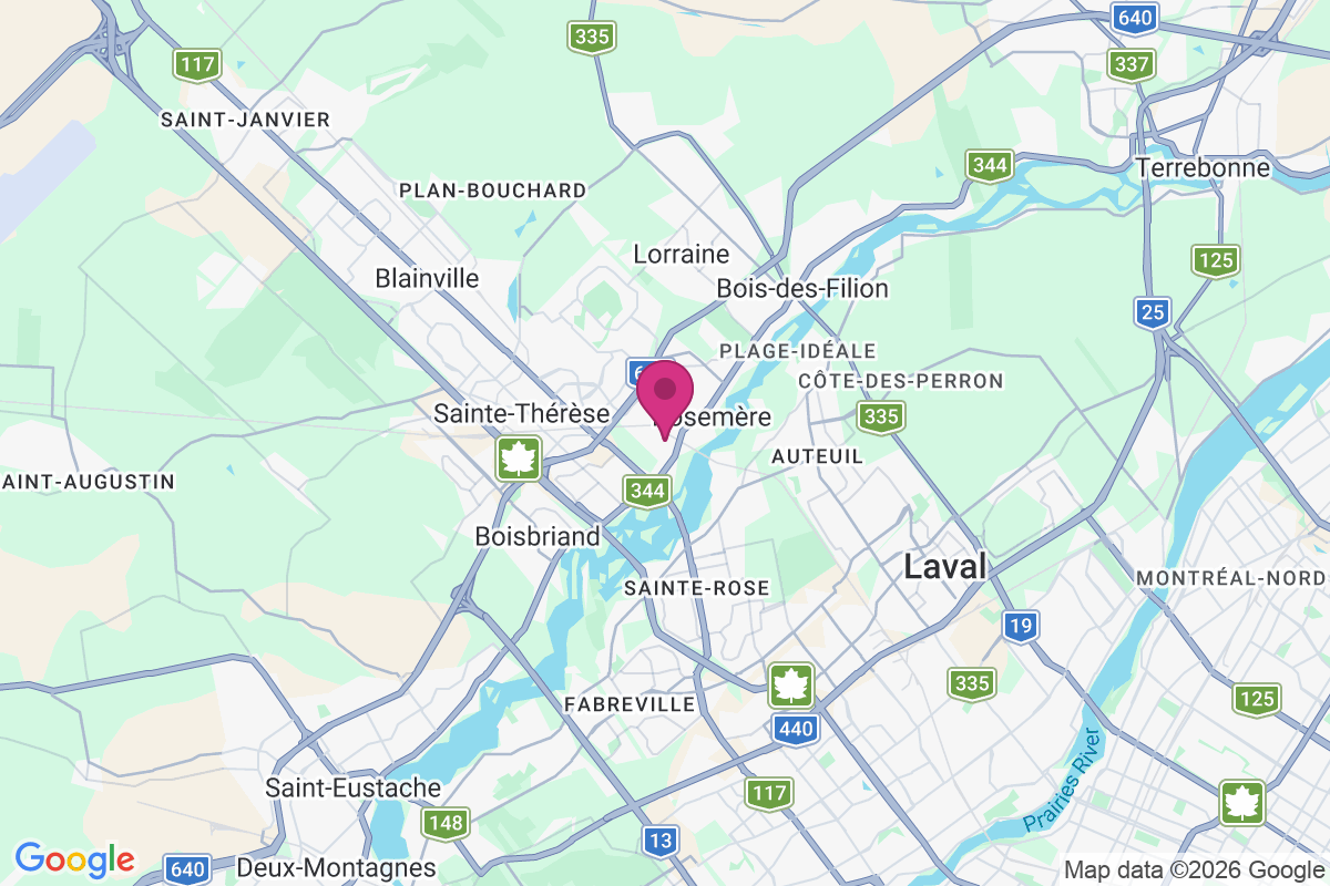 Rosemere map