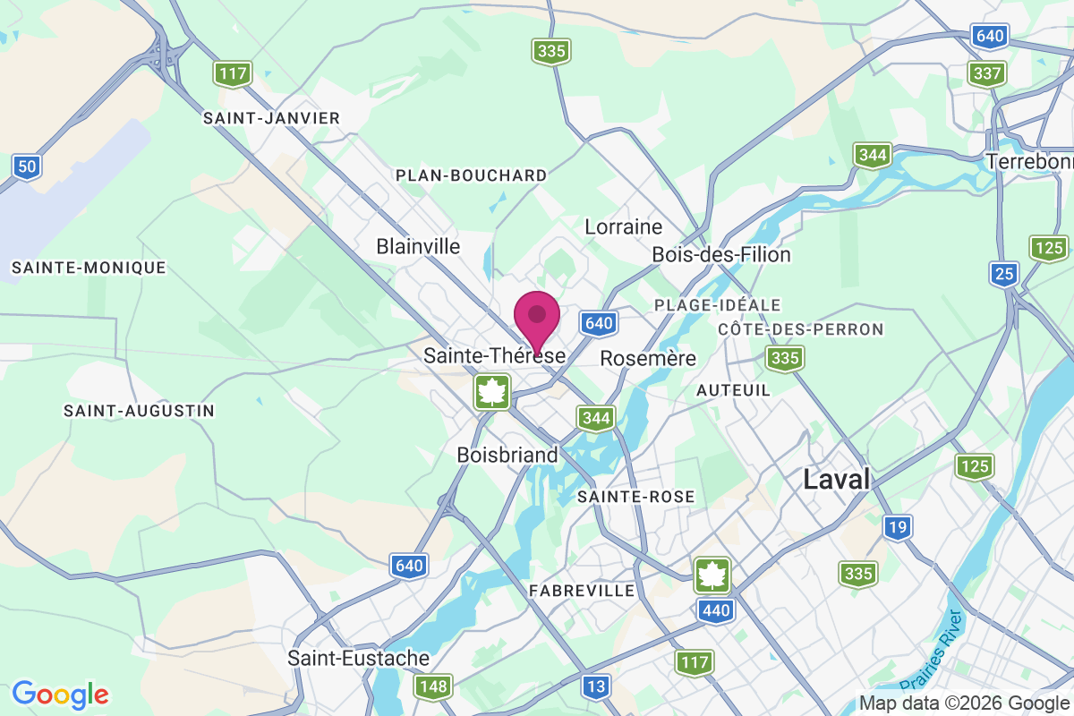 Sainte-Therese map