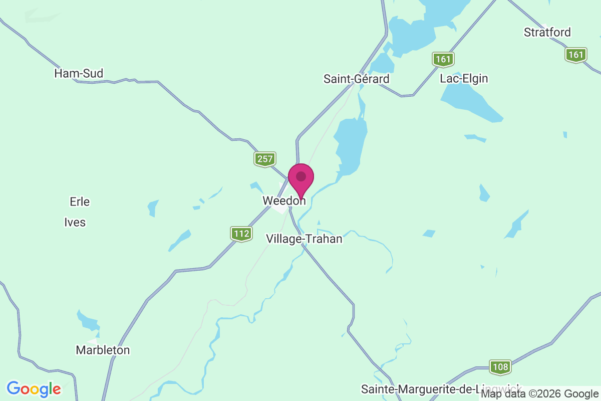 Weedon-Centre map