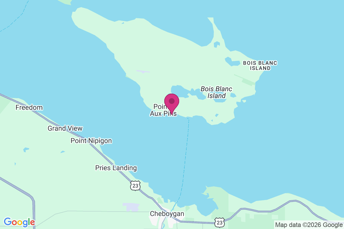 Pointe Aux Pins map