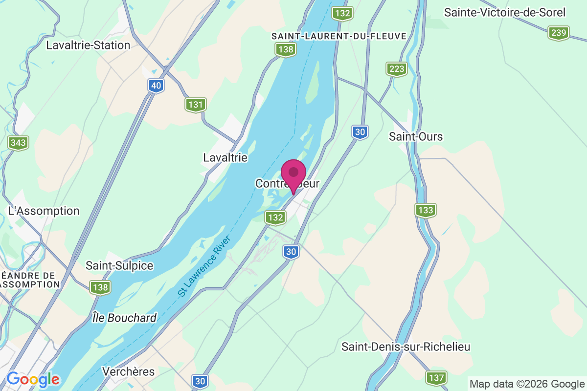Contrecoeur map