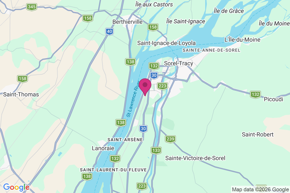 Ville-de-Tracy map