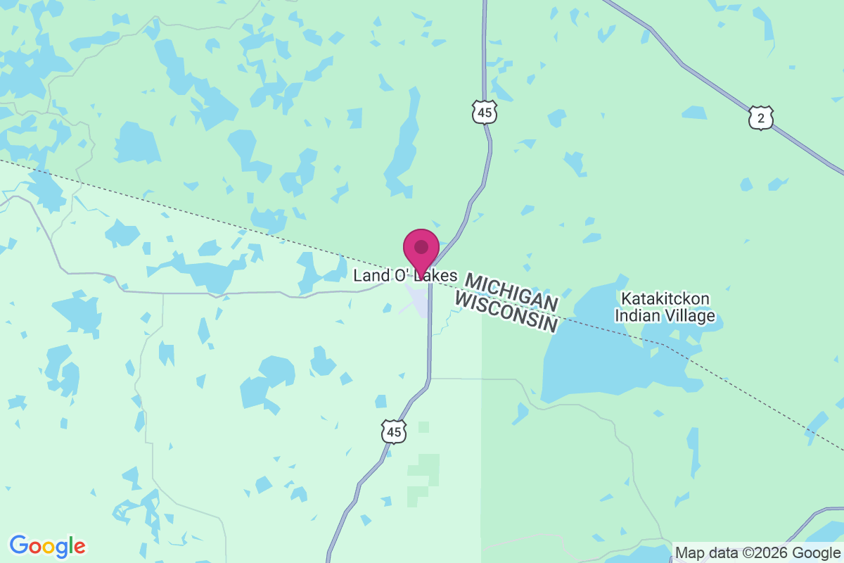 Land O' Lakes map