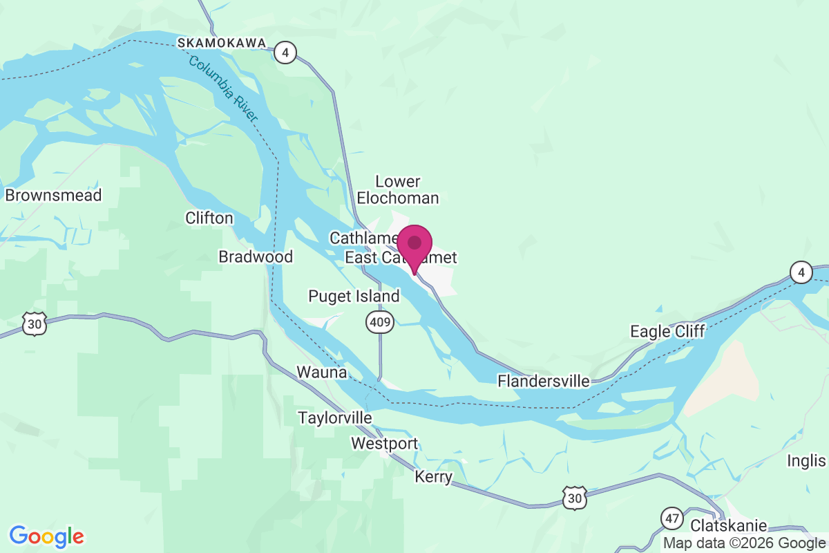 East Cathlamet map