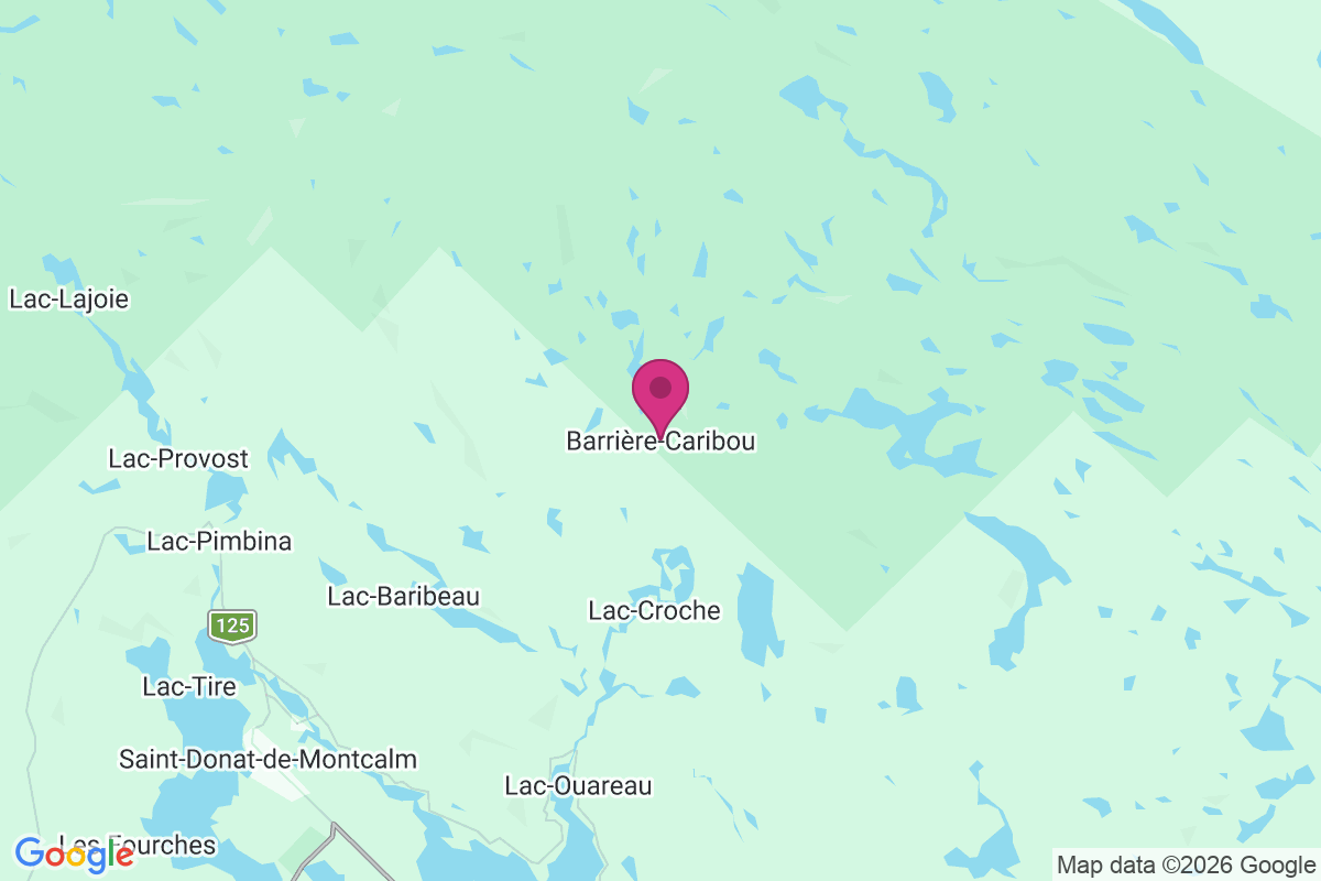 Barriere-Caribou map
