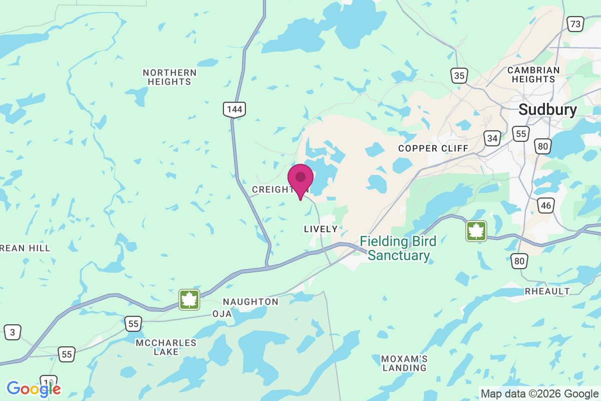 Creighton Mine map