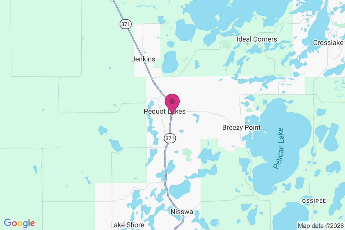 Pequot Lakes map