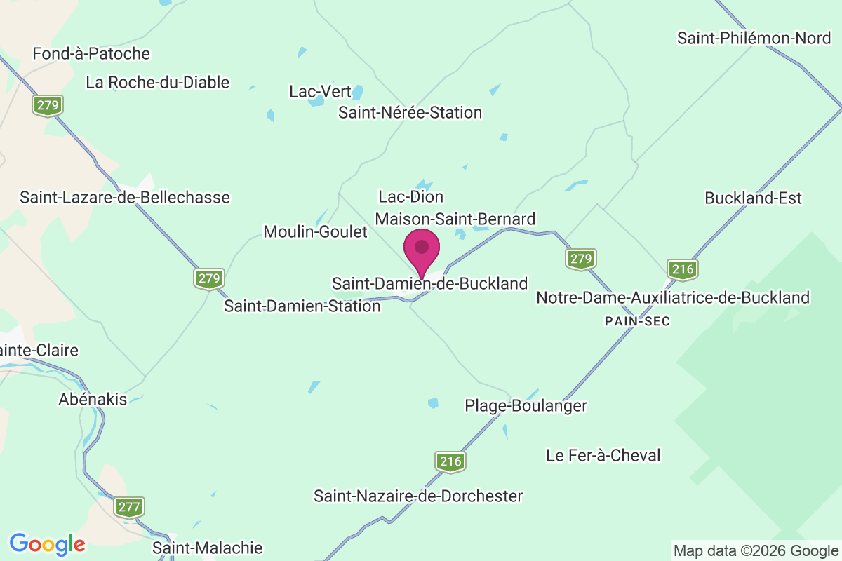 Saint-damien-de-buckland map