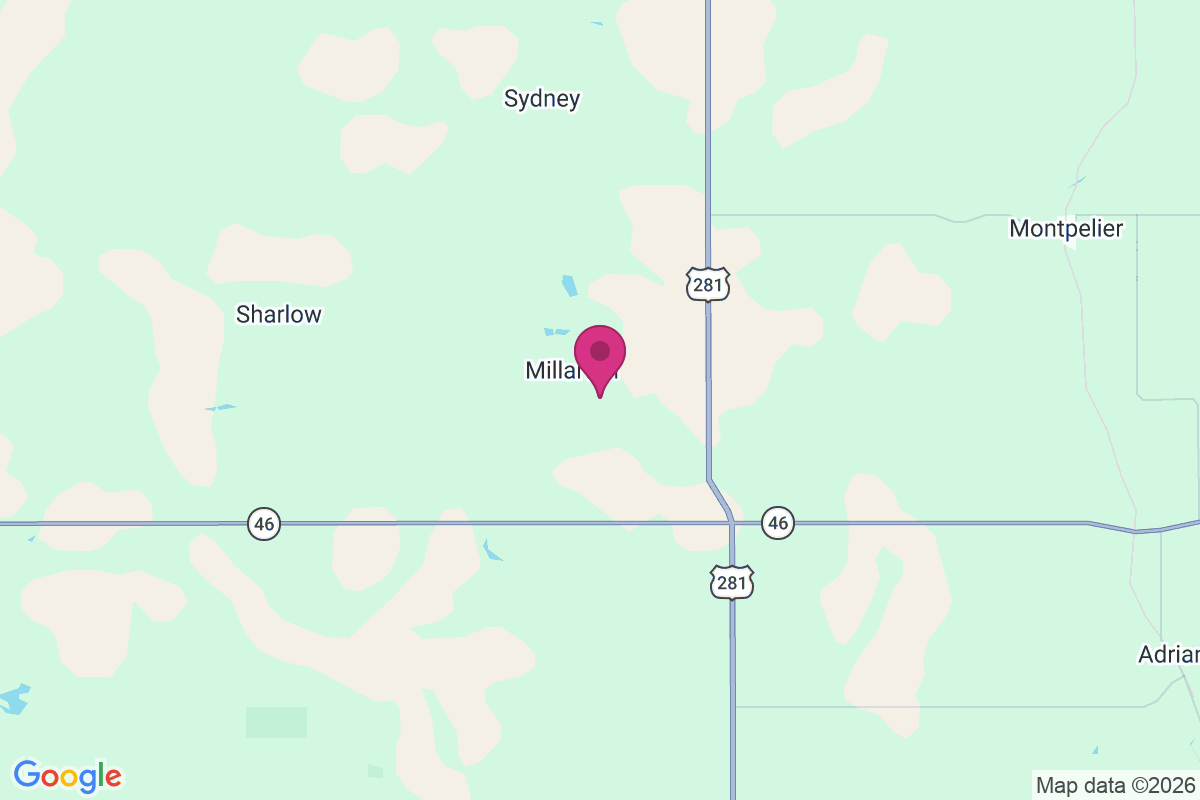 Millarton map
