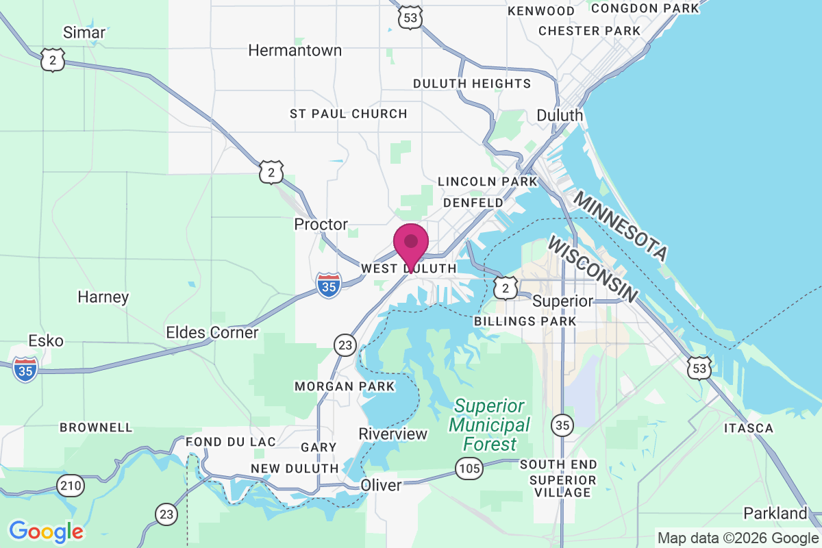 West Duluth map