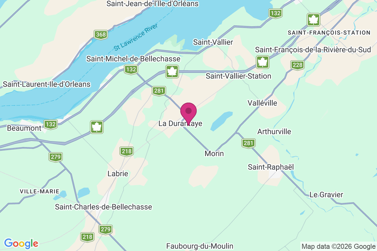 La Durantaye map