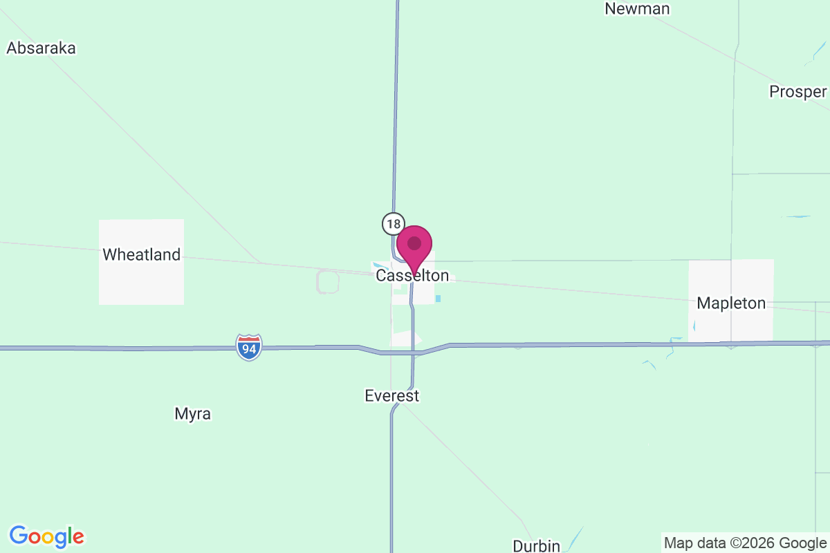Casselton map