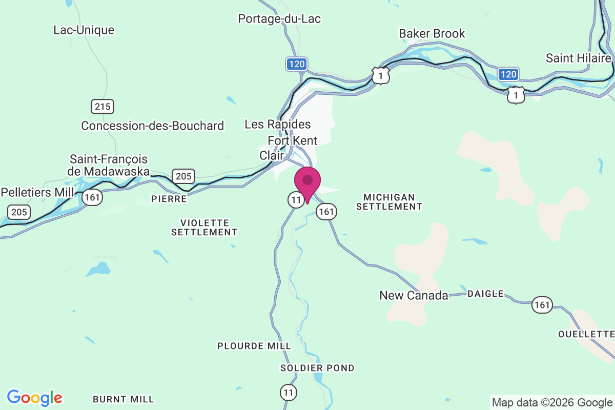 Fort Kent Mills map