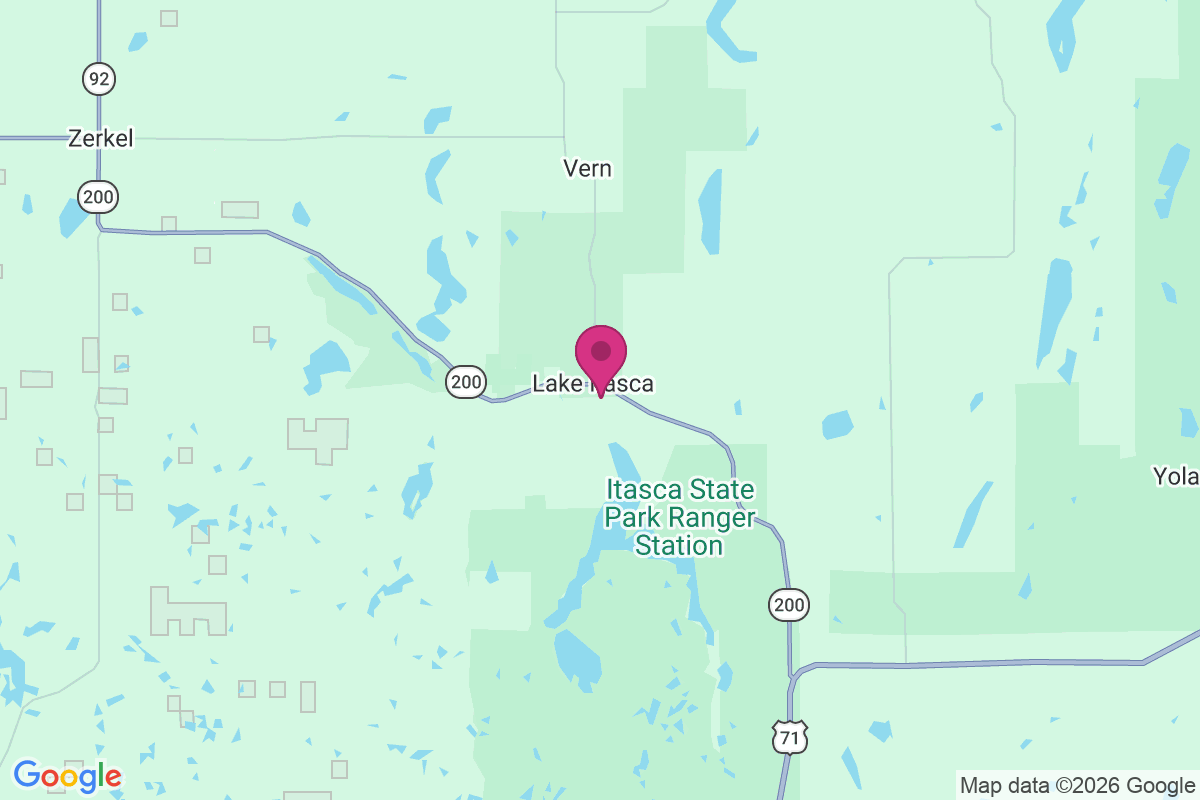 Lake Itasca map