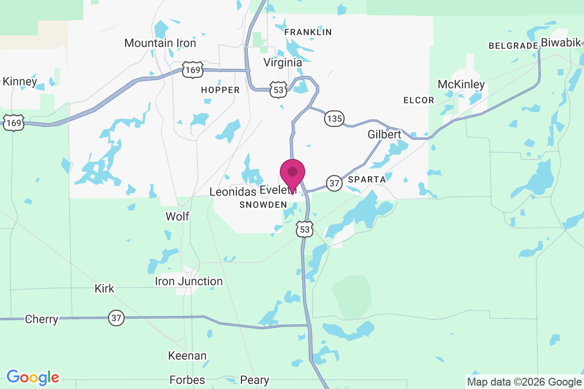 Eveleth map