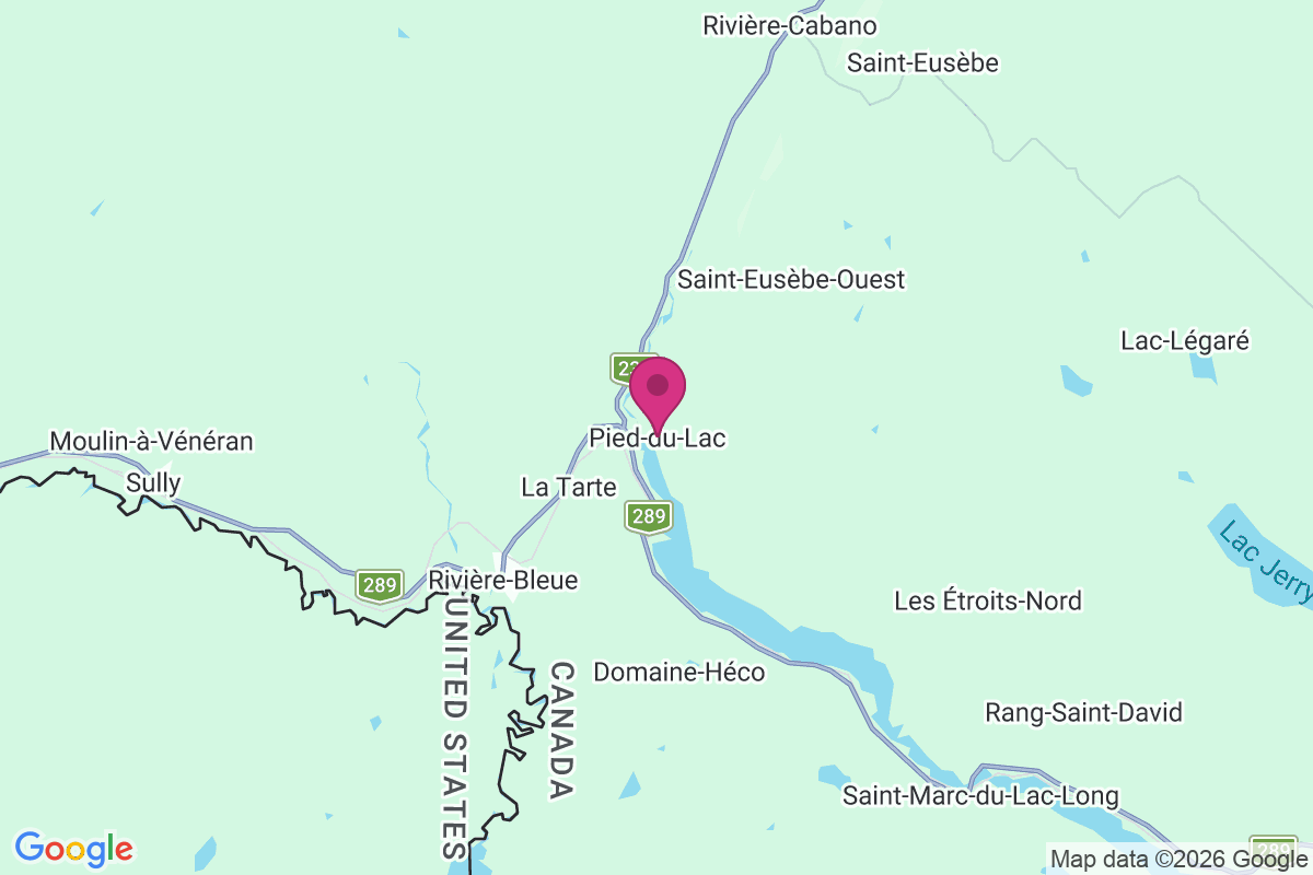 Pied-du-Lac map