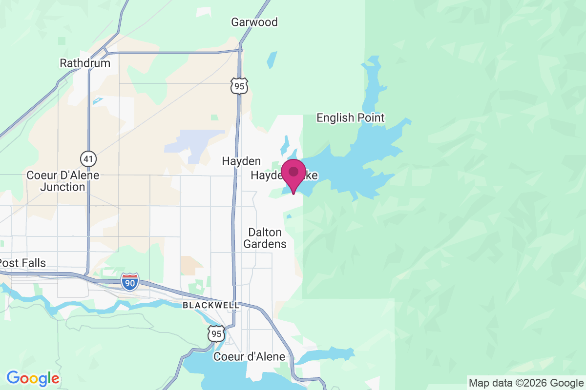 Hayden Lake map