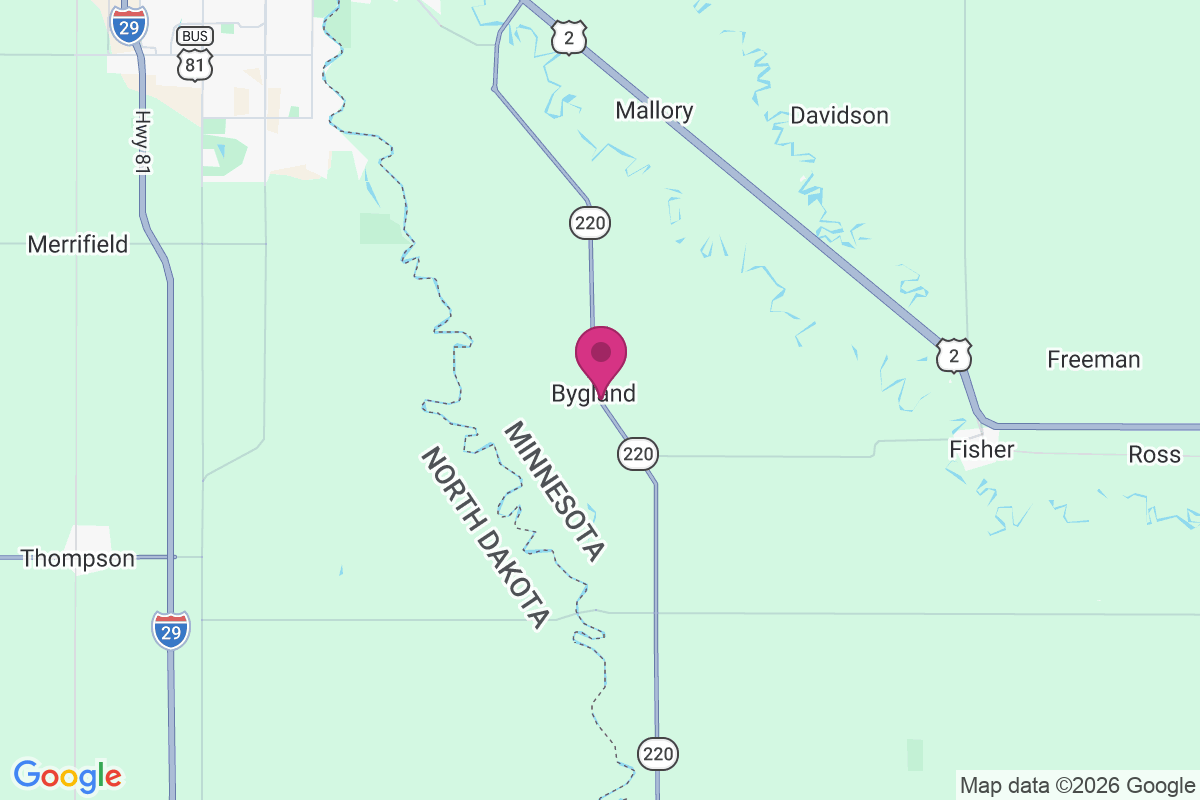 Bygland map