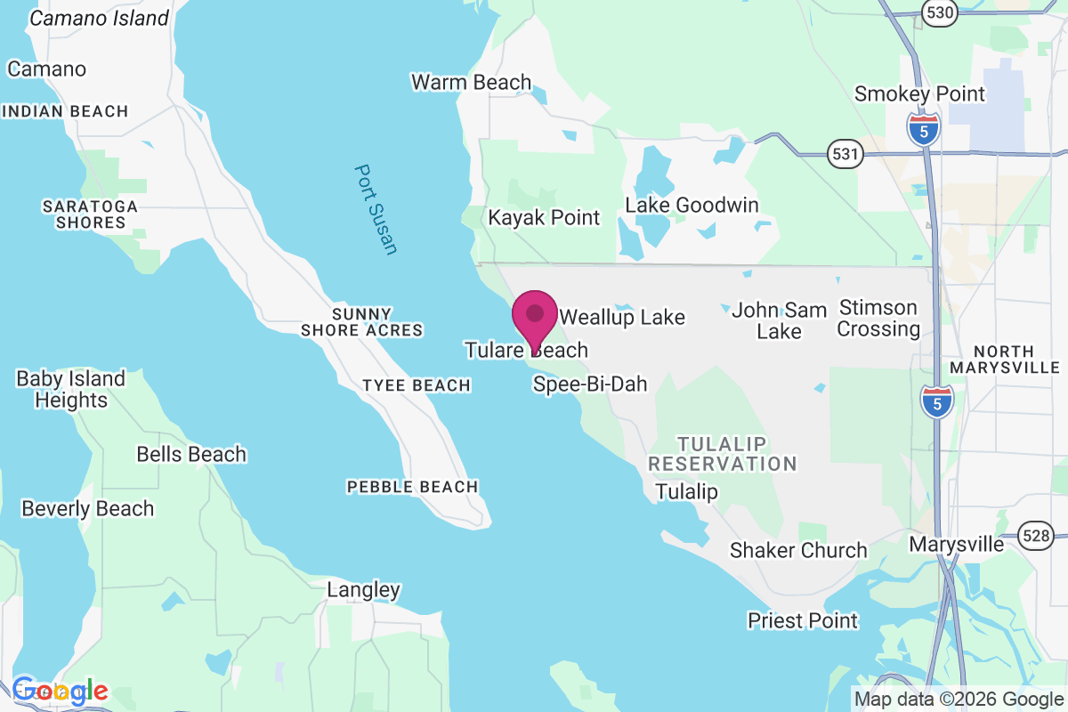 Tulare Beach map