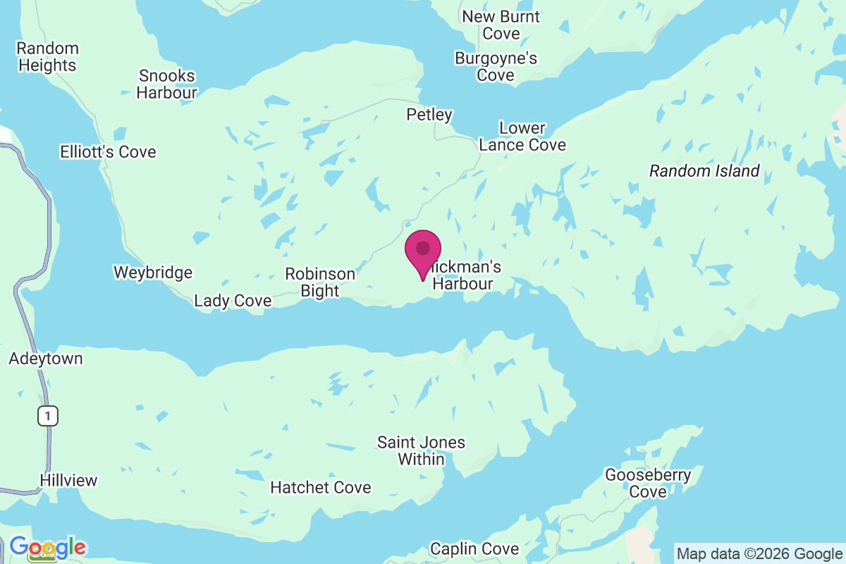 Hickman's Harbour map