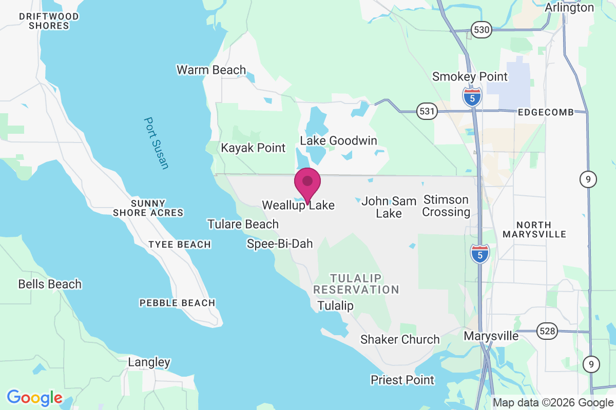 Weallup Lake map