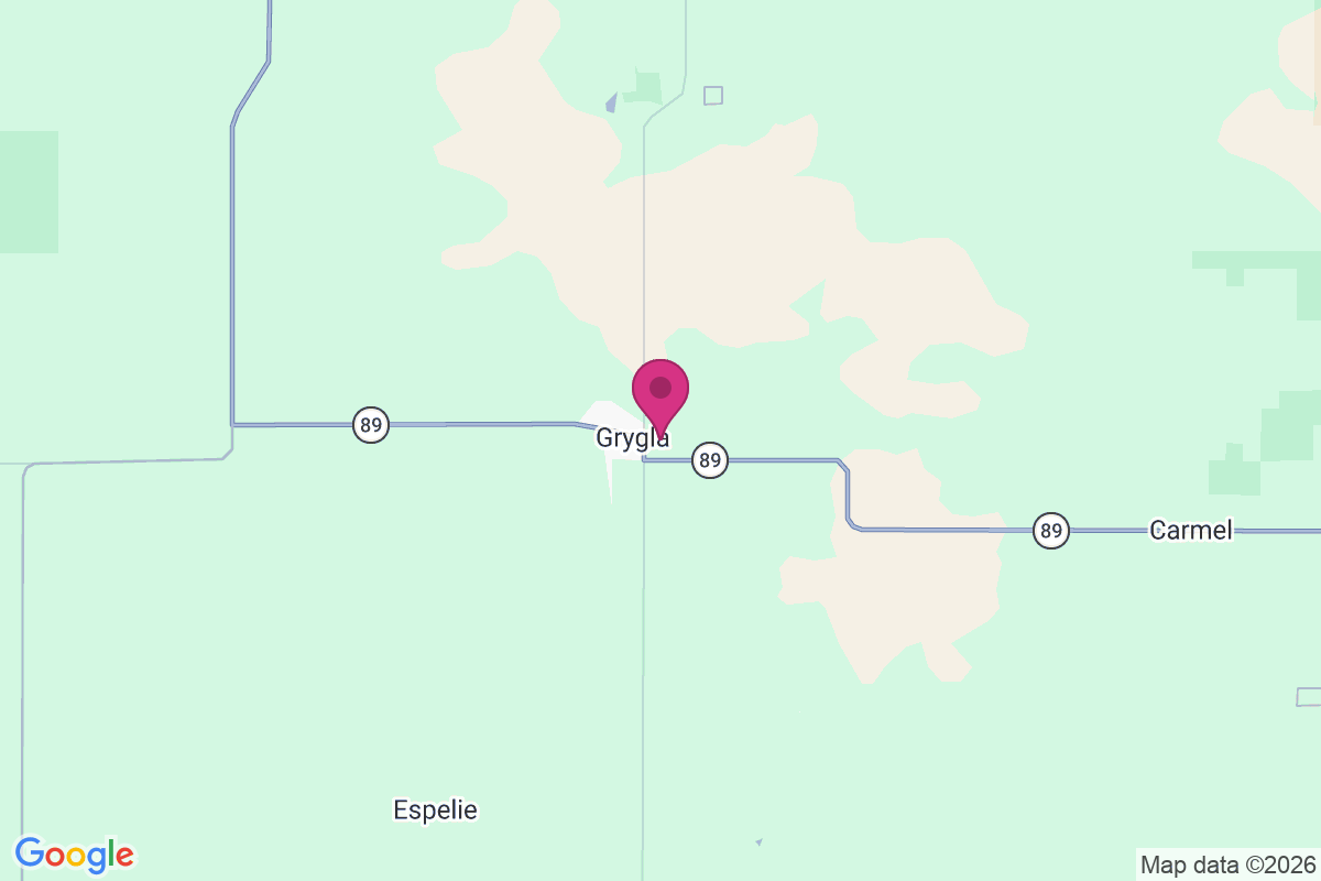 Grygla map