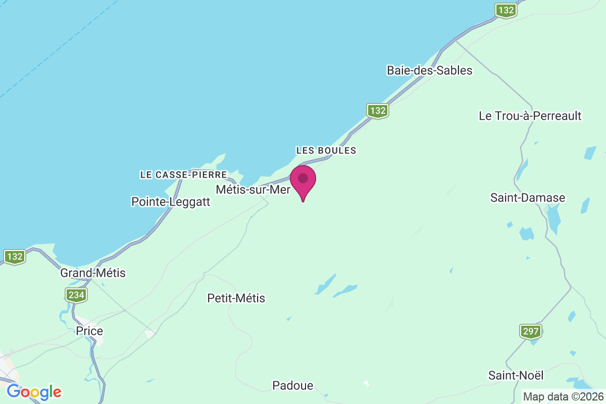 Metis Beach map